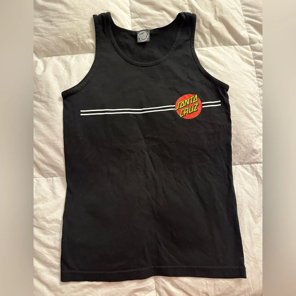 Santa Cruz Skateboards Black Muscle Tee with Logo - Picture 1 of 6